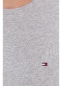 Tričko s dlouhým rukávem Tommy Hilfiger pánské, šedá barva, hladké