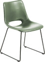 Zelená koženková jídelní židle Kave Home Zahara