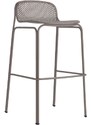 Šedá kovová zahradní barová židle COLOS VILLA 3A 75 cm