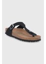 Žabky Birkenstock dámské, černá barva, na plochém podpatku, 1020487.BLACK-BLACK