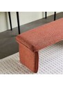 Červená látková lavice Hübsch Mellow 100 cm