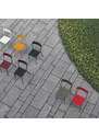Tmavě zelená kovová zahradní židle COLOS C 1.1/1