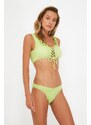 Trendyol Green Hijab Textured V-Cut Bikini Bottoms