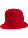Dámský pletený plstěný klobouk s mašlí TONAK