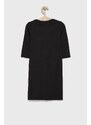 Dětské bavlněné šaty Guess černá barva, mini, jednoduché