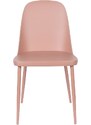 White Label Růžová plastová jídelní židle WLL Pip