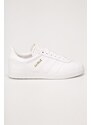 Boty adidas Originals Gazelle bílá barva, na plochém podpatku, BB5498