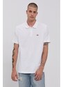 Polo tričko Levi's pánské, bílá barva, hladké, 35883.0003-Neutrals