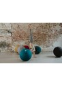 Stříbrný sedací / gymnastický míč VLUV LEIV Ø 65 cm