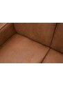 Hoorns Koňakově hnědá koženková čtyřmístná pohovka Twilight 372 cm