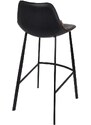 Černá vintage barová židle DUTCHBONE Franky 80 cm