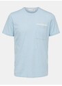 Světle modré tričko s kapsou Selected Homme Robert - Pánské