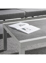 Světle šedý keramický zahradní konferenční stolek Bizzotto Kledine 120 x 70 cm