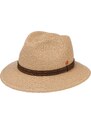 Luxusní nemačkavý béžový klobouk Fedora - ručně šitý, UV faktor 80 - Mayser Mathis