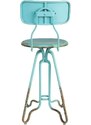 Tyrkysová kovová vintage židle DUTCHBONE Ovid 61 cm
