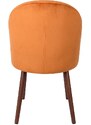 Oranžová sametová jídelní židle DUTCHBONE Barbara