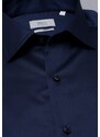 1863 BY ETERNA luxusní keprová košile půlnoční modrá Modern Fit super soft Non Iron