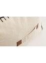 Béžový bavlněný puf Kave Home Anahi 45 x 30 cm