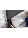 Grafitově šedá látková dvoulůžková postel Kave Home Dyla 160 x 200 cm