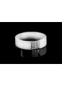 Bílý dámský prsten Ziria s ocelí a keramikou | DG Šperky