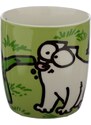 Porcelánový hrnek kočka Simon's Cat / Simons Cat - zelený