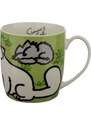 Porcelánový hrnek kočka Simon's Cat / Simons Cat - zelený