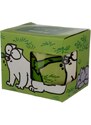 Porcelánový hrnek kočka Simon's Cat / Simons Cat - zelený