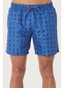 AC&Co / Altınyıldız Classics Men's Indigo Standard Fit Casual Patterned Swimwear Marine Shorts.