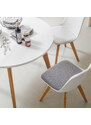 Bílá plastová jídelní židle Tenzo Bess se šedým sedákem