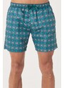 AC&Co / Altınyıldız Classics Men's Green Standard Fit Casual Patterned Swimwear Marine Shorts