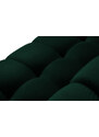 Tmavě zelená sametová dvoumístná pohovka MICADONI MAMAIA 152 cm se zlatou podnoží
