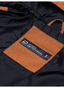 Ombre Clothing Pánská přechodná bunda s kapucí - camel V5 OM-JANP-22FW-005