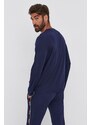 Tričko s dlouhým rukávem Polo Ralph Lauren pánské, tmavomodrá barva, hladké