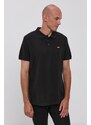 Polo tričko Levi's pánské, černá barva, hladké, 35883.0007-Blacks