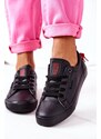 BIG STAR SHOES Women's Leather Sneakers BIG STAR GG274161 Black
