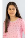 Vienetta Kids Dětské pyžamo dlouhé Srdíčko - světle růžová