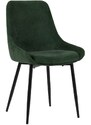Tmavě zelená manšestrová jídelní židle Tenzo Lex