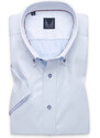 Willsoor Pánská košile Slim Fit bledě modrá s hladkým vzorem 12826