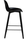 Černá plastová barová židle ZUIVER ALBERT KUIP ALL BLACK 66 cm