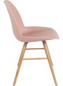 Růžová plastová jídelní židle ZUIVER ALBERT KUIP