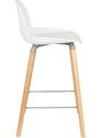 Bílá plastová barová židle ZUIVER ALBERT KUIP 65 cm