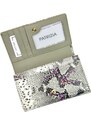 Dámská kožená peněženka Patrizia SN-112 RFID šedá / fialová