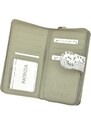 Dámská kožená peněženka Patrizia SN-116 RFID šedá / fialová