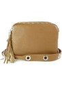 Kožená crossbody kabelka Vera Pelle VP1188 camel