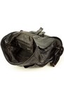 Městský kožený batoh v retro stylu Kabelky od Hraběnky; černá