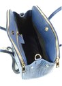 VERA PELLE Kožená kufříková kabelka Alessia NM33RX modrá
