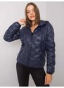 Fashionhunters Tmavě modrá dámská bunda s kapucí od Rasheed
