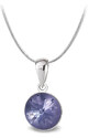 Jewellis ČR Ocelový náhrdelník Sea Urchin s krystalem Swarovski - Tanzanite