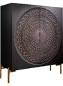 Moebel Living Černá mangová komoda Mandy 100 x 46 cm