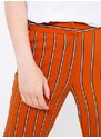 Oranžové zkrácené pruhované kalhoty CAMAIEU - Dámské